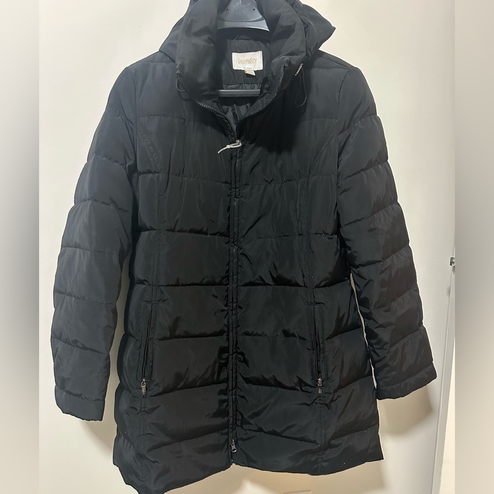 Laundry By Shelli Segal Black Quilted Puffer Coat